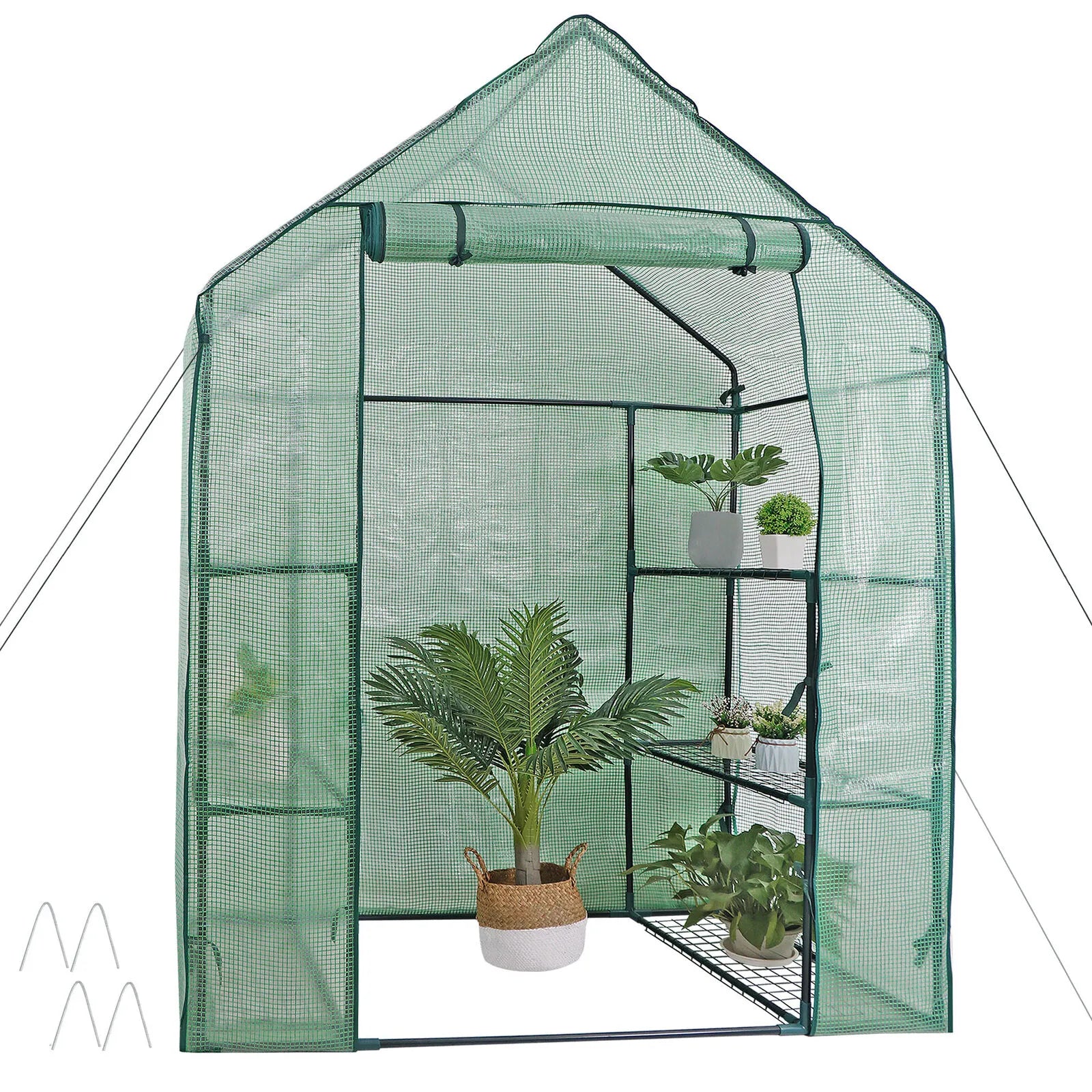 6 Shelves 3 Tiers Greenhouse Portable Mini Walk In Outdoor MINI Planter House - RY MARKET PLACE