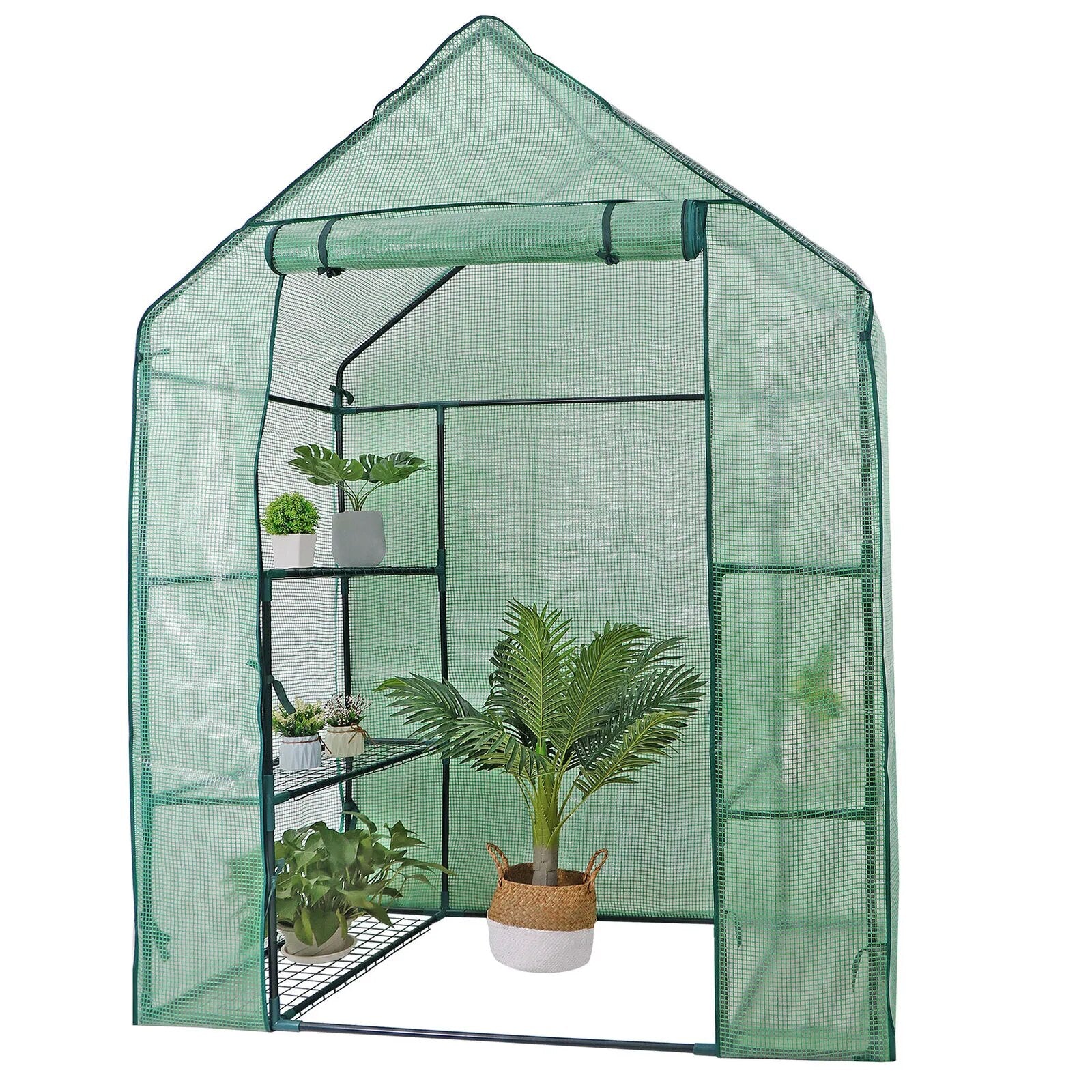 6 Shelves 3 Tiers Greenhouse Portable Mini Walk In Outdoor MINI Planter House - RY MARKET PLACE