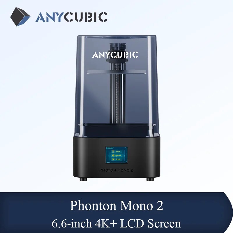 ANYCUBIC Photon Mono 2 SLA LCD 3D Printer 6.6'' 4K+ UV Resin Printers Huge Build Volume Printing Size 165*143*89mm - RY MARKET PLACE