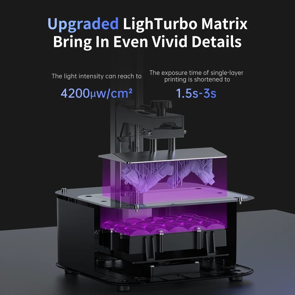 ANYCUBIC Photon Mono 2 SLA LCD 3D Printer 6.6'' 4K+ UV Resin Printers Huge Build Volume Printing Size 165*143*89mm - RY MARKET PLACE