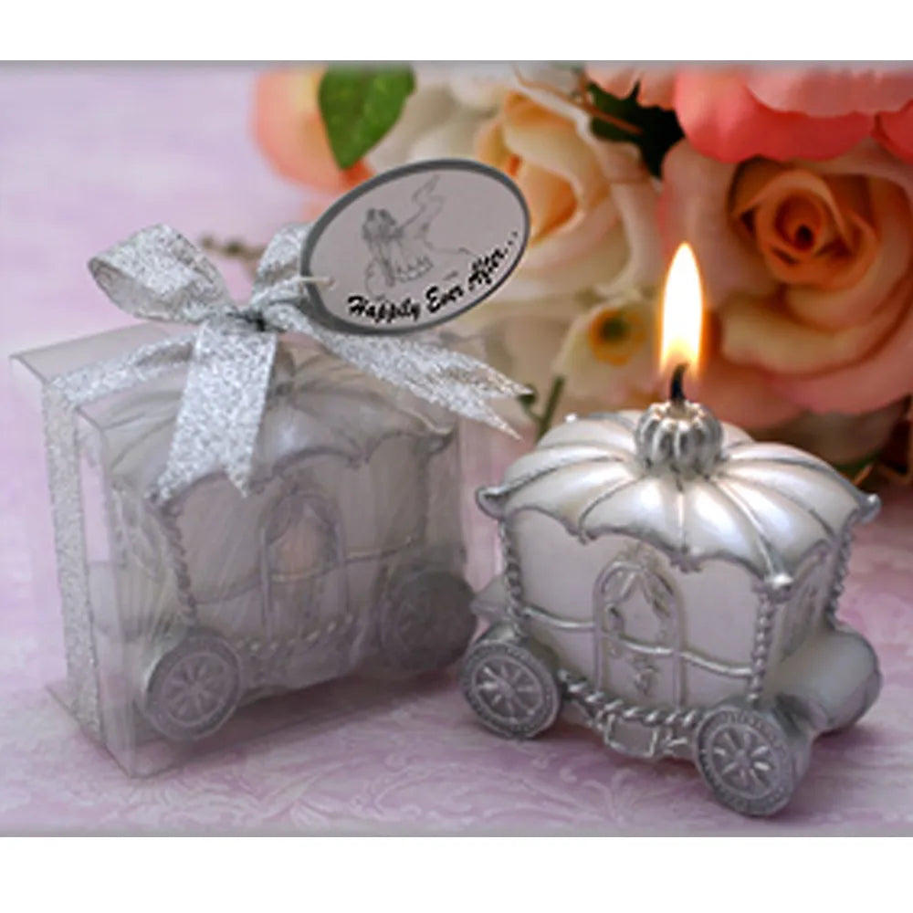 Birthday Candle Pumpkin Princess Cinderella Carriage  Wax Wedding Party Anniversary Valentine's Day Favors Decorative Candles