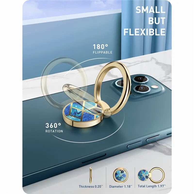 Cell Phone Finger Ring Holder I-BLASON Universal Kick Stand with 360 Degree Rotation 180 Degree Flip Magnetic Car Mountable - RY MARKET PLACE