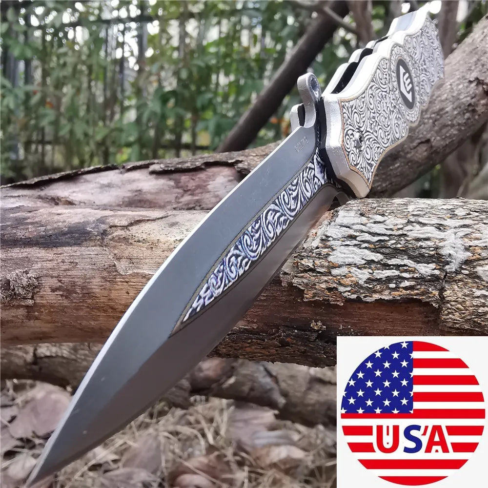 Folding Knife Edc Multi High Hardness 8CR13MOV Military Knives Good for Hunting Camping Survival Outdoor and Everyday Carry - RY MARKET PLACE