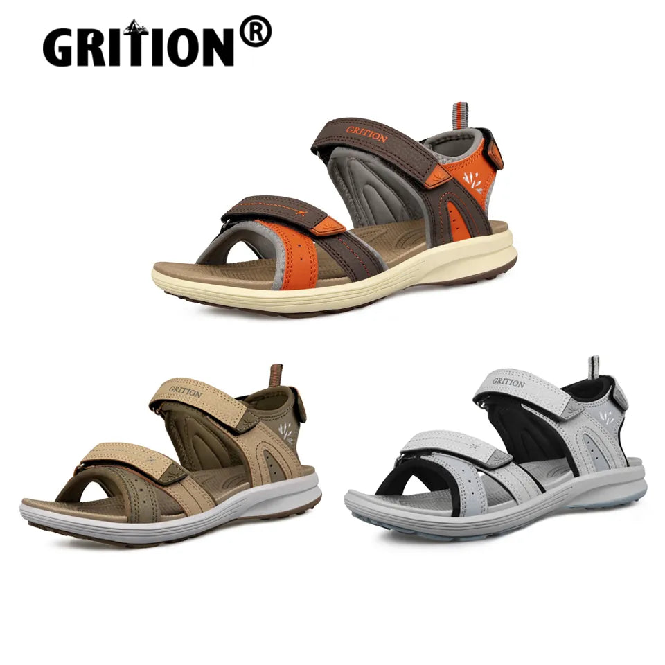 GRITION Womens Outdoor Sandals Summer Flat Trekking Girls Beach Shoes Fashion Light Weight Non Slip Casual Sports 2021 Size 41 - RY MARKET PLACE