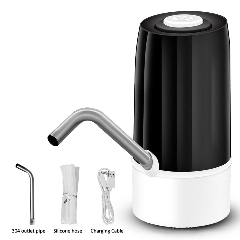 Home Gadgets Water Bottle Pump Mini Barreled Water Electric Pump USB Charge Automatic Portable Water Dispenser Drink Dispenser - RY MARKET PLACE