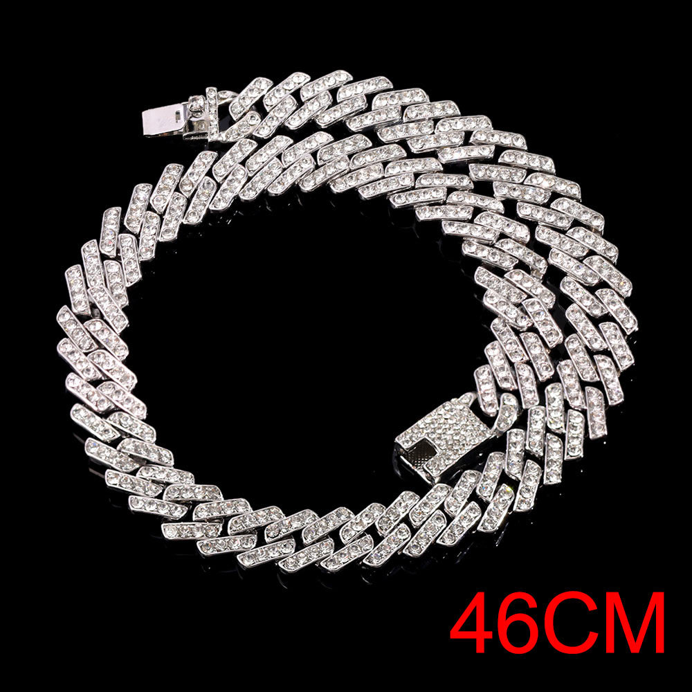 15mm Cuban Link Chains Necklace Fashion Hiphop Jewelry For Women Men Bling Iced Out  Full Rhinestone Rapper Necklaces Collar - RY MARKET PLACE