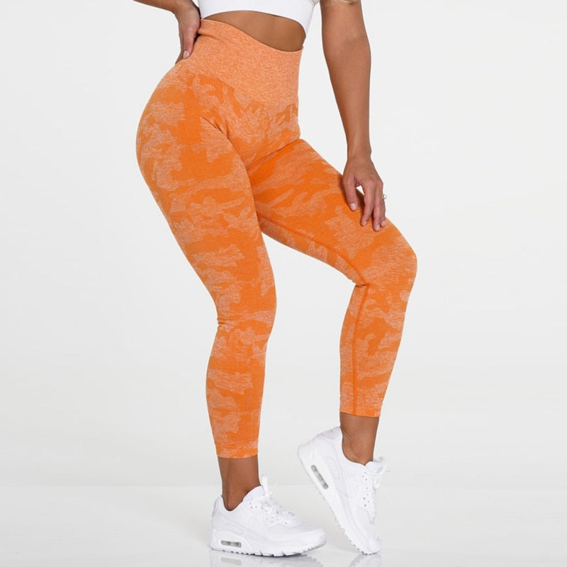 Seamless Women's Solid Color Leggings High Waist Peach Butt Yoga