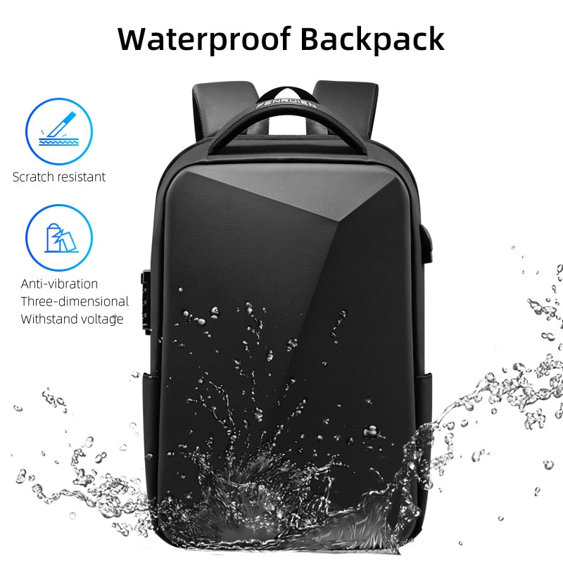 Fenruien Brand Laptop Backpack Anti-theft Waterproof School Backpacks USB Charging Men Business Travel Bag Backpack New Design - RY MARKET PLACE