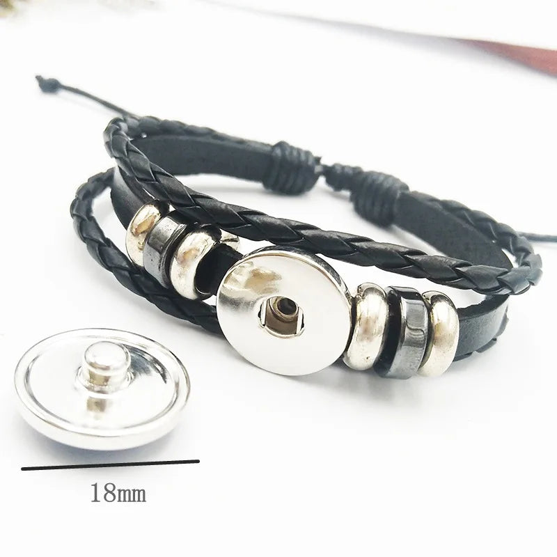 Cute I Love Dad Letter Quote Charm Bracelet Fashion Punk Black Adjustable Length Rope Chain Leather Bracelet Father'S Day Gift