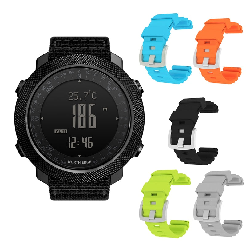 NORTH EDGE Men's sport Digital watch Hours Running Swimming Military Army watches Altimeter Barometer Compass waterproof 50m - RY MARKET PLACE