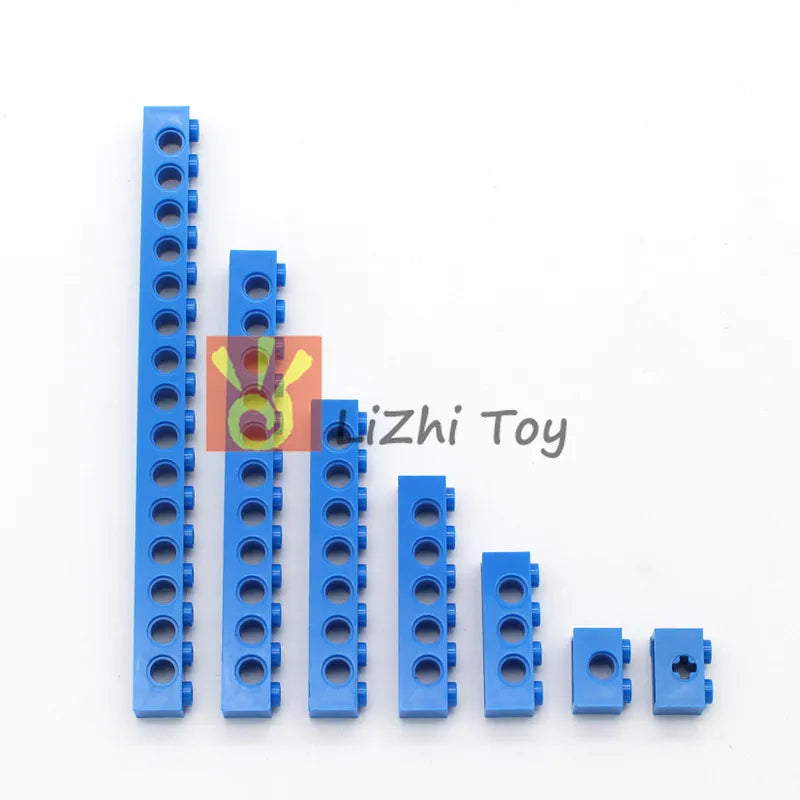 Technical Building Blocks Parts Bulk MOC Thick Bricks 6 Color Combination Accessories Studded Long Beams Robot Children Toys