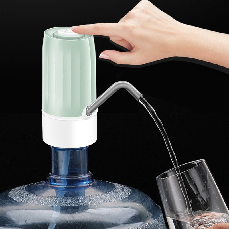 Home Gadgets Water Bottle Pump Mini Barreled Water Electric Pump USB Charge Automatic Portable Water Dispenser Drink Dispenser - RY MARKET PLACE