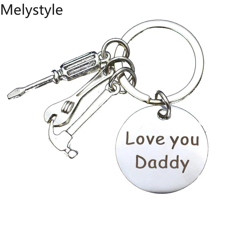 2019 Dad Keychain Mechanic's Keychain Father's-Day-Gifts Car Lover Gift Tools-Gift Dad Gift Father Keychain Hand-Stampe-Souvenir