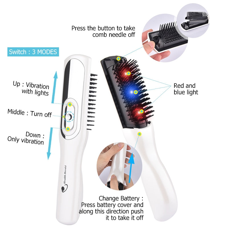 Laser Hair Growth Hair Comb Hairbrush Infrared Health Hair Regrowth Laser Treatment for Women Men Hair Growth Products - RY MARKET PLACE