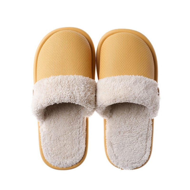 JIANBUDAN Plush warm Home flat slippers Lightweight soft comfortable winter slippers Women's cotton shoes Indoor plush slippers - RY MARKET PLACE