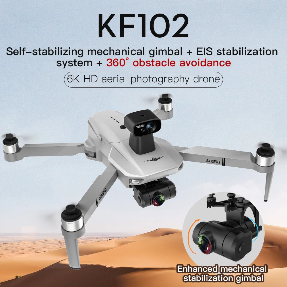 KF102 Max GPS Drone 4k Profesional FPV HD Camera KF102 Drones 2-Axis Gimbal Brushless Motor RC Quadcopter VS ZLL SG906 Max Pro2