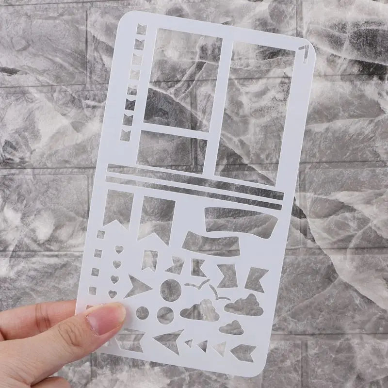 20Pcs Drawing Template Stencils Journal Notebook Diary Scrapbooking A5 DIY Stationery School Office Supplies