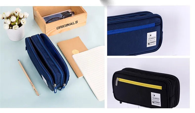 Large Capacity Pencil Case Practical New Style Storage Bag School Pencil Cases Pen Bag Box Student Office Stationery Supplies