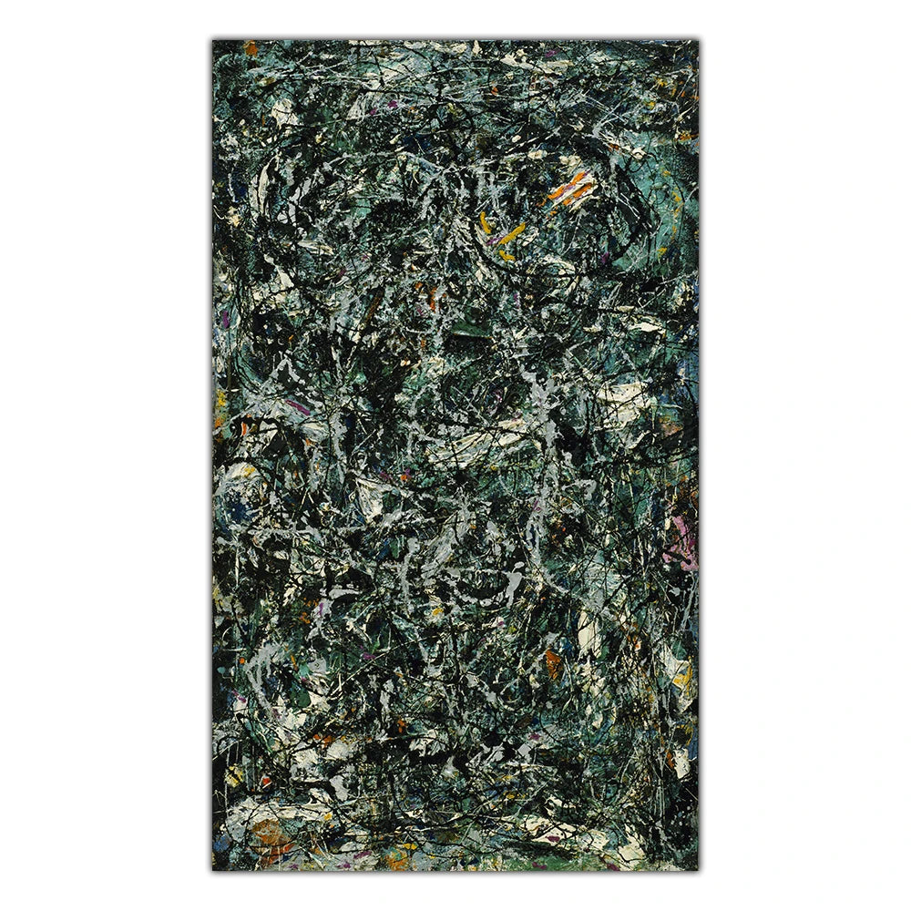 Citon Canvas oil painting Jackson Pollock《Full Fathom Five》Artwork Poster Picture Modern Wall decor Home Living room Decoration