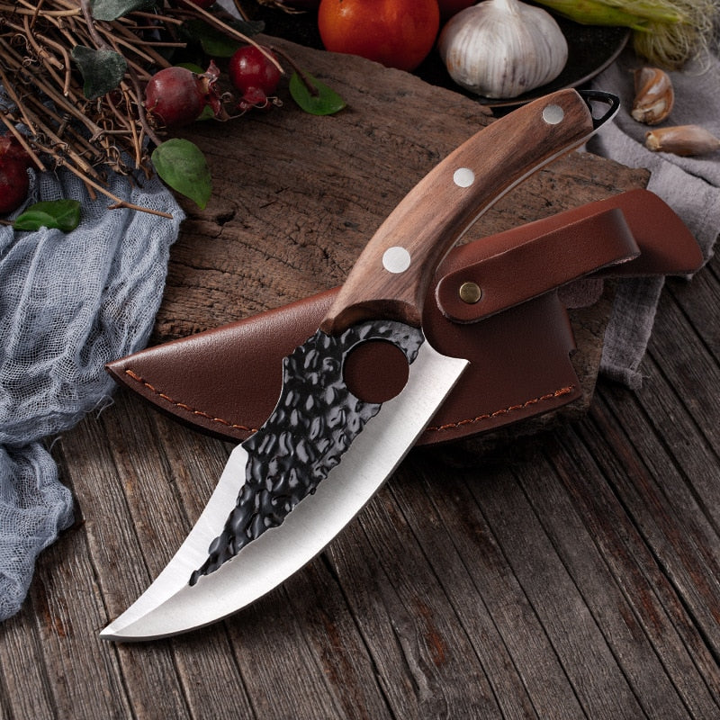 6'' Meat Cleaver Butcher Knife Stainless Steel Hand Forged Boning Knife Chopping Slicing Kitchen Knives Cookware Camping Kinves - RY MARKET PLACE