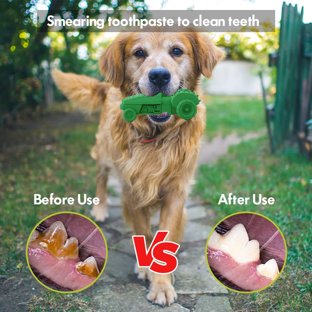 Pet Dog Chew Toy for Chewers Treat Dispensing Durable Rubber Toothbrush Cleaning Toy Puppy Chewing Pet Supplies Dog Accessories