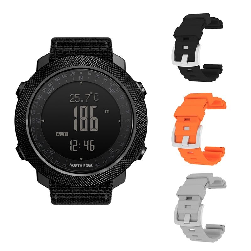 NORTH EDGE Men's sport Digital watch Hours Running Swimming Military Army watches Altimeter Barometer Compass waterproof 50m - RY MARKET PLACE