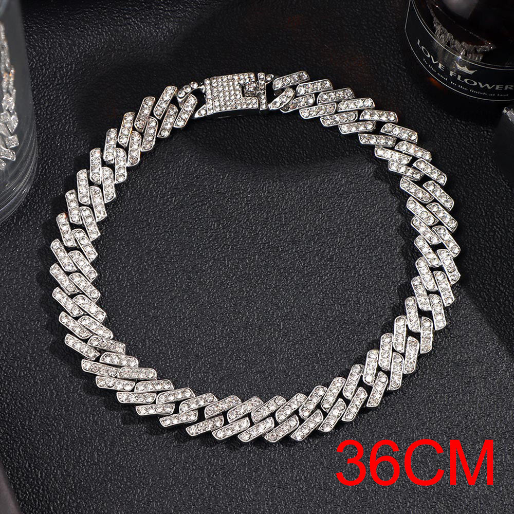 15mm Cuban Link Chains Necklace Fashion Hiphop Jewelry For Women Men Bling Iced Out  Full Rhinestone Rapper Necklaces Collar - RY MARKET PLACE