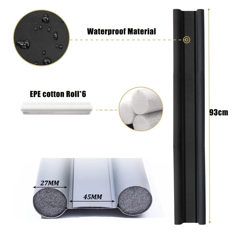 93cm Flexible Door Bottom Sealing Strip Stopper SoundProof Gasket  Weatherstrip Window Draft Guard Wind Dust Blocker Protector
