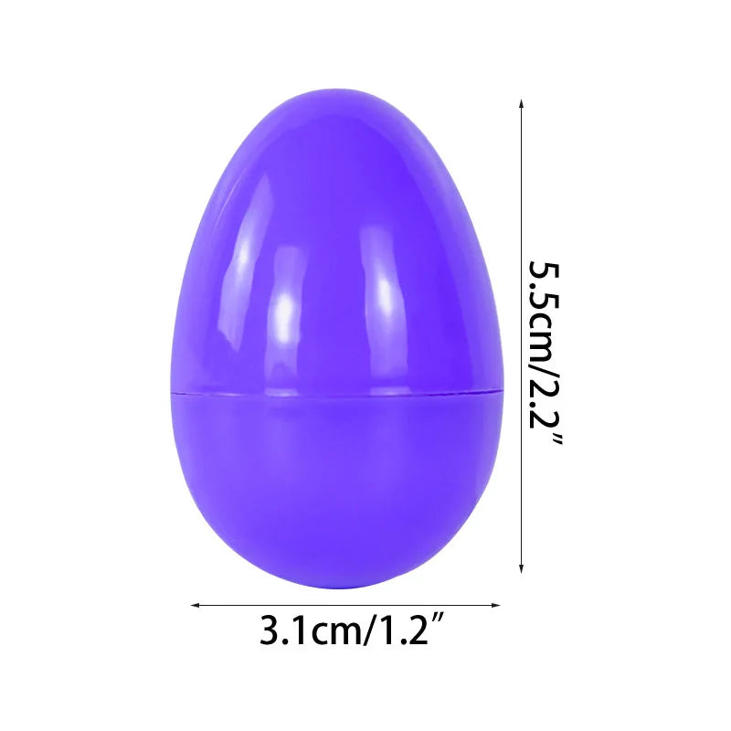 24/12Pcs Fillable Easter Eggs Plastic Colorful Easter Eggs Easter Candies Chocolate Gift Toys Boxes Egg Shape Easter Decor 5.5cm