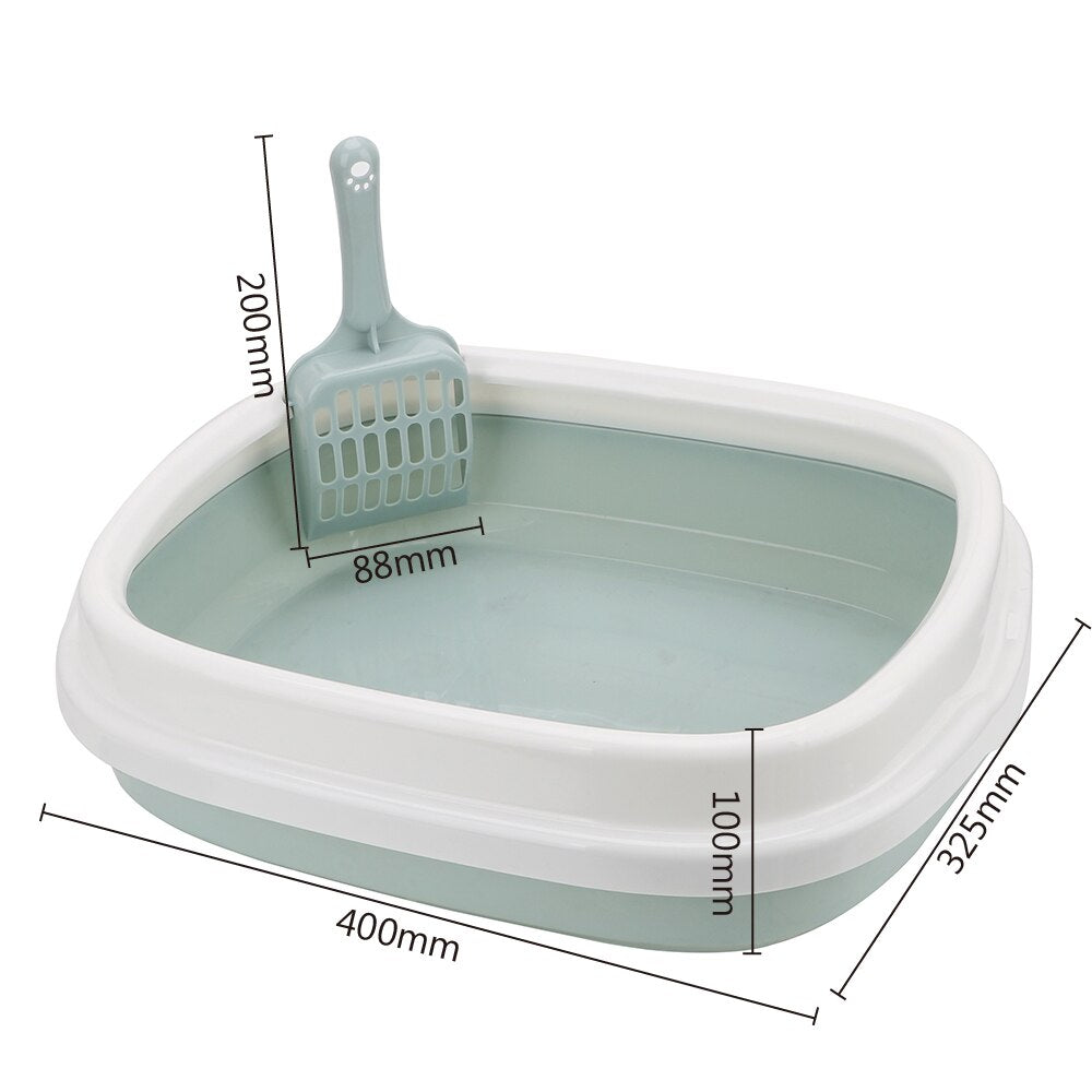 Pet Toilet Bedpan Anti Splash Cats Litter Box Cat Tray With Scoop Kitten Dog Clean Toilette Home Plastic Sand Box Cat Supplies - RY MARKET PLACE