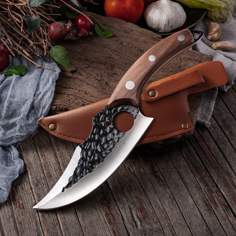 6'' Meat Cleaver Butcher Knife Stainless Steel Hand Forged Boning Knife Chopping Slicing Kitchen Knives Cookware Camping Kinves - RY MARKET PLACE