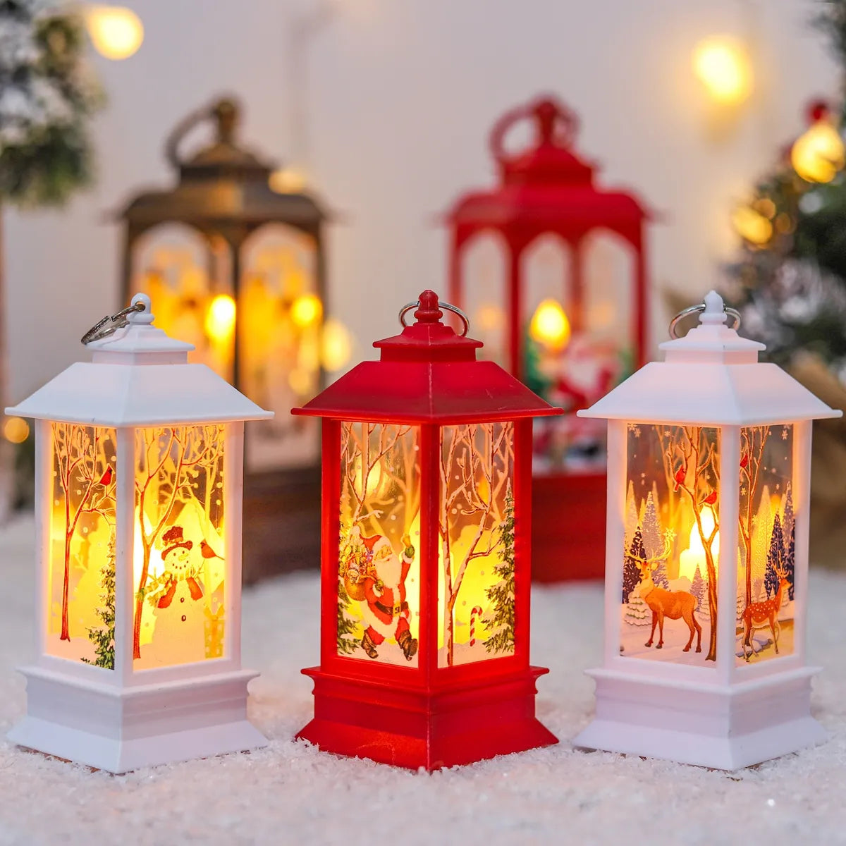 Christmas Lantern Light Merry Christmas Decorations for Home 2023 Navidad Christmas Tree Ornaments Xmas Gifts New Year 2024