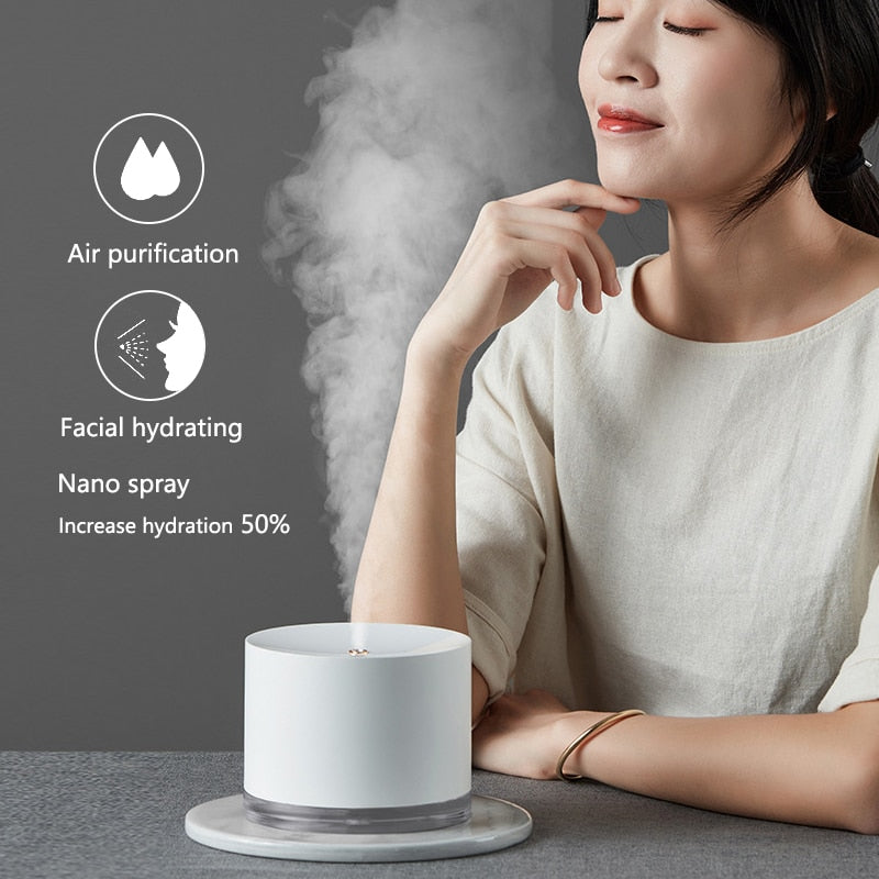 Portable Air Humidifier Wireless 2000mAh Usb Rechargeable Electric Humidifiers Diffuser Cool Mist Maker Night Lamp For Home - RY MARKET PLACE