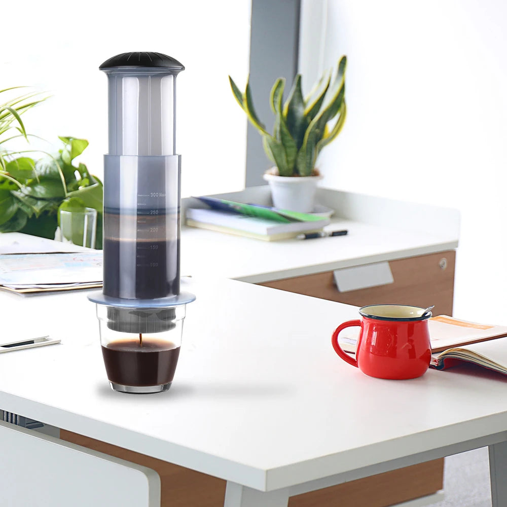 iCafilas Portable Drip Type Coffee Maker Es Press French Press Barista Tools Coffee Air Press Drip Coffee Machine Manual Grinder