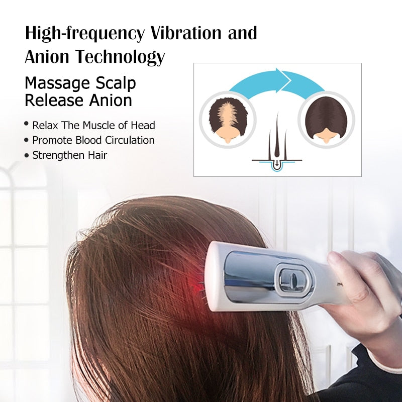 Laser Hair Growth Hair Comb Hairbrush Infrared Health Hair Regrowth Laser Treatment for Women Men Hair Growth Products - RY MARKET PLACE