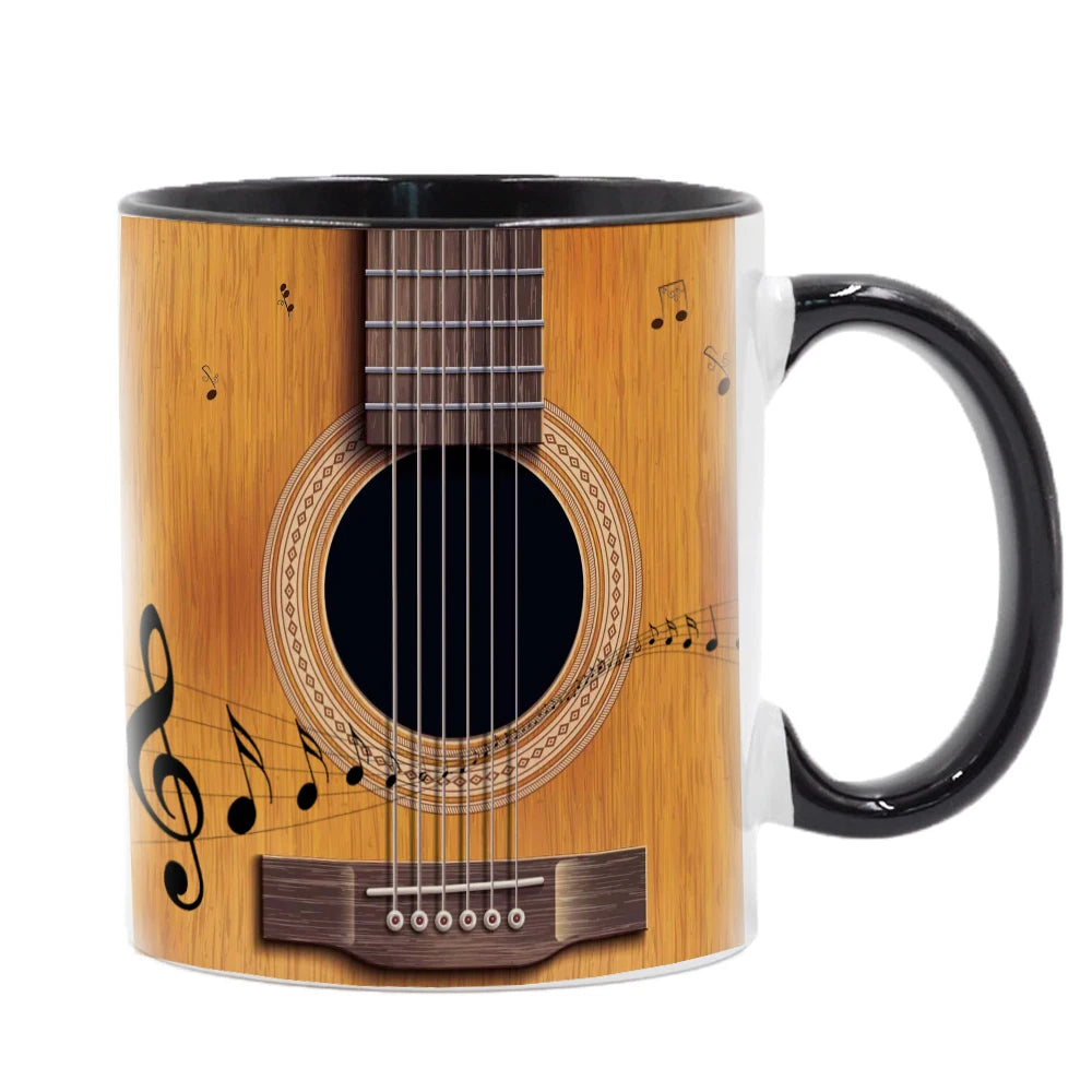 Classical Guitar Cello Mug 11oz Ceramic Coffee Mugs Travel Tea Cups Guitarist  Cellist Gifts Mugs