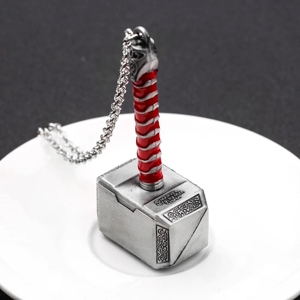 Hammer Silver Plated Pendant Stainless Necklace Men Fashion Creative Jewelry Father's Day Gift Chain Choker Dropshipping