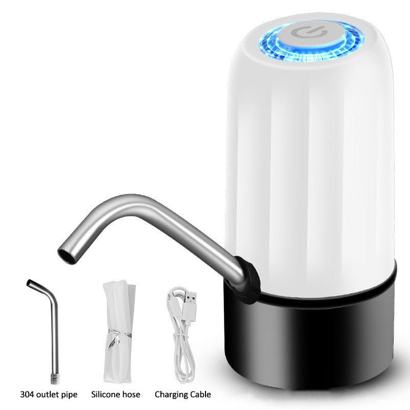 Home Gadgets Water Bottle Pump Mini Barreled Water Electric Pump USB Charge Automatic Portable Water Dispenser Drink Dispenser - RY MARKET PLACE