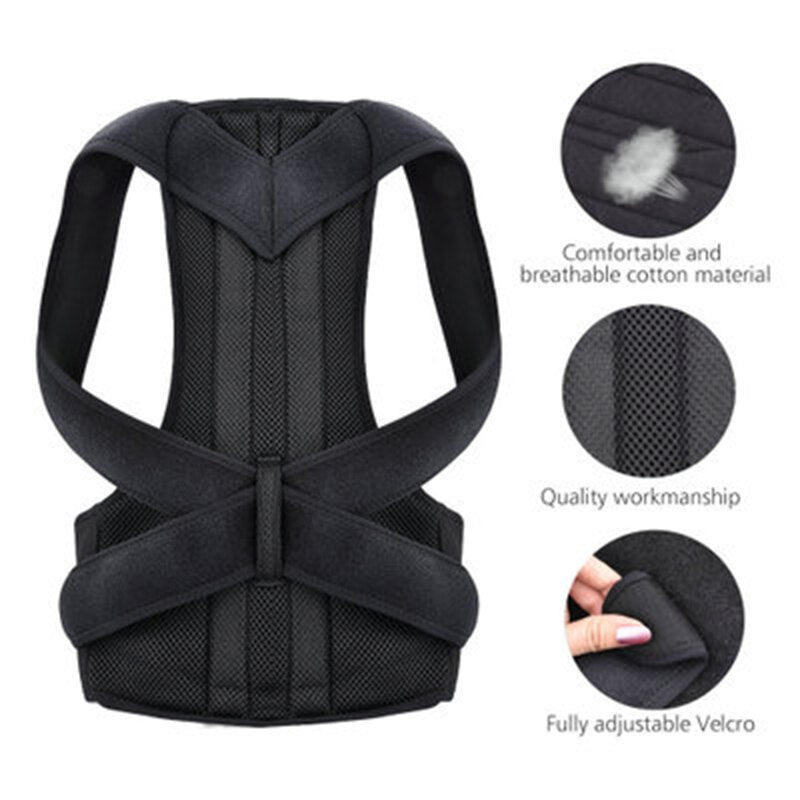 CXZD 2021 New Spine Posture Corrector Back Support Belt for Men Women Shoulder Brace Adjustable Clavicle Spine Lumbar Correction - RY MARKET PLACE