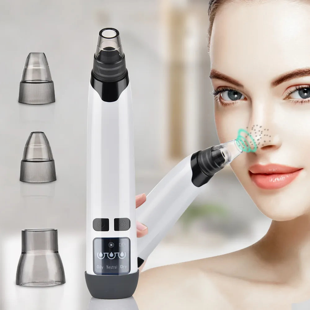 Facial Cleaner Nose Blackhead Remover Deep Pore Acne Pimple Removal Vacuum Suction Diamond T Zone Beauty Tool USB Face Household