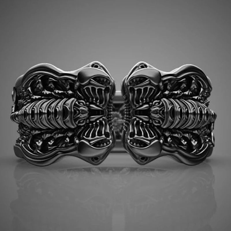 Black Scorpion Pattern Engraved Rings Scorpion Rings Punk Rock Men Wedding Party Biker Jewelry For Boys Father's Day Gifts