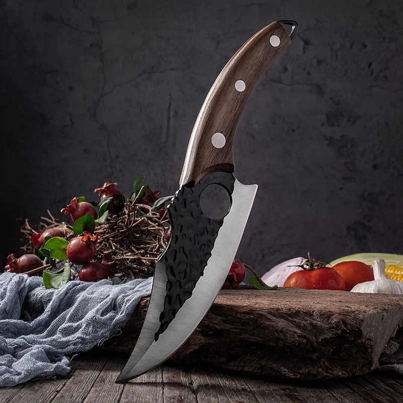 6'' Meat Cleaver Butcher Knife Stainless Steel Hand Forged Boning Knife Chopping Slicing Kitchen Knives Cookware Camping Kinves - RY MARKET PLACE