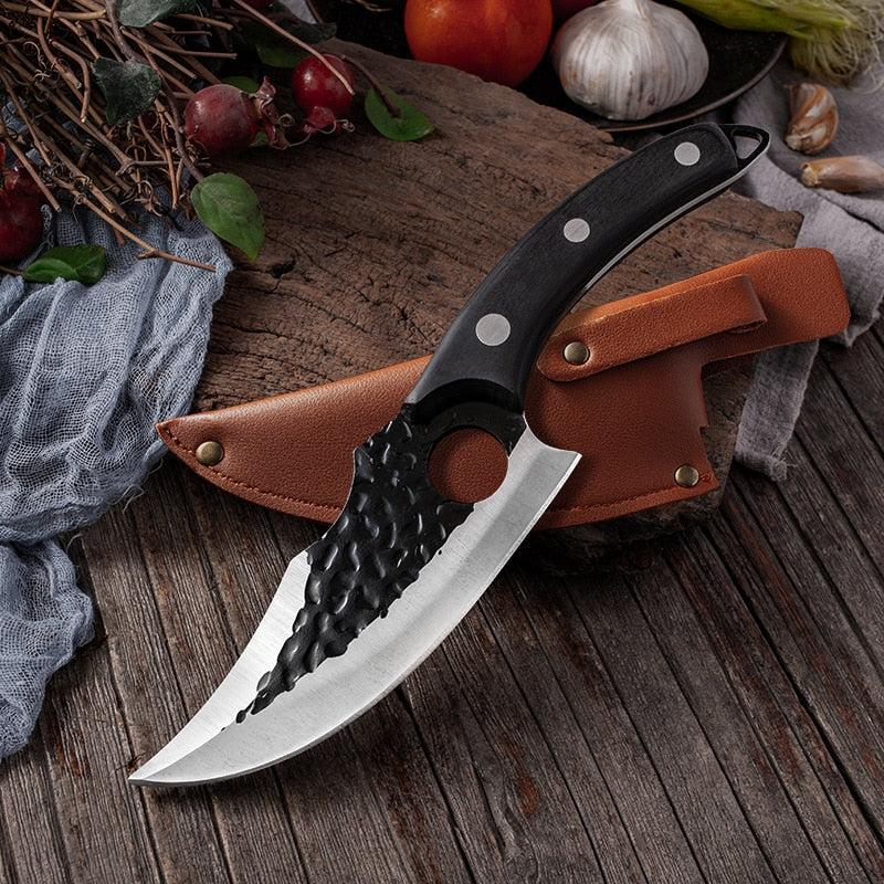 6'' Meat Cleaver Butcher Knife Stainless Steel Hand Forged Boning Knife Chopping Slicing Kitchen Knives Cookware Camping Kinves - RY MARKET PLACE