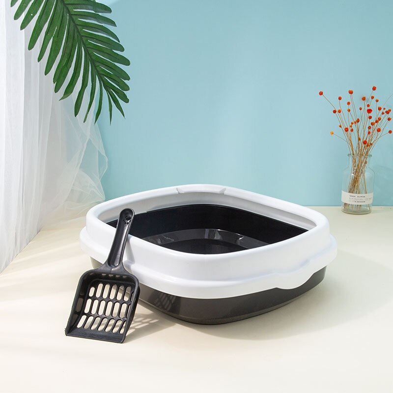 Pet Toilet Bedpan Anti Splash Cats Litter Box Cat Tray With Scoop Kitten Dog Clean Toilette Home Plastic Sand Box Cat Supplies - RY MARKET PLACE