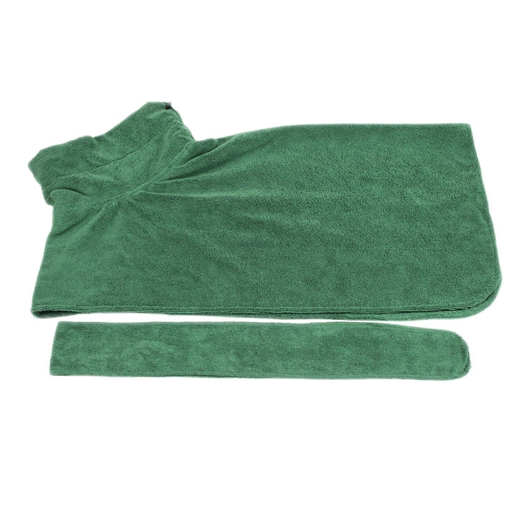 Dog Bathrobe Towel Bath Robe Pet Bathrobe Drying Coat Absorbent Towel For Large Medium Small Dog Super Fast Dry Soft Adjustable - RY MARKET PLACE