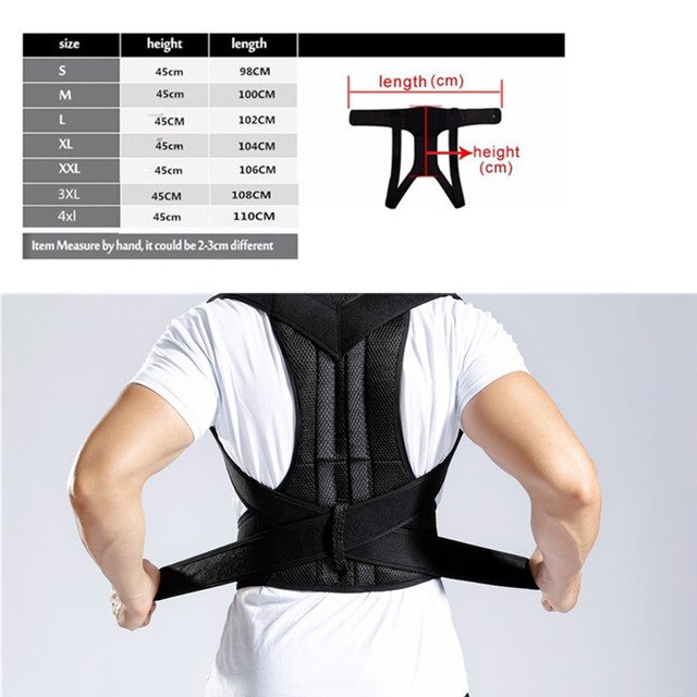 CXZD 2021 New Spine Posture Corrector Back Support Belt for Men Women Shoulder Brace Adjustable Clavicle Spine Lumbar Correction - RY MARKET PLACE