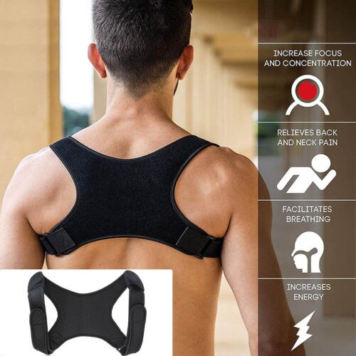 CXZD 2021 New Spine Posture Corrector Back Support Belt for Men Women Shoulder Brace Adjustable Clavicle Spine Lumbar Correction - RY MARKET PLACE