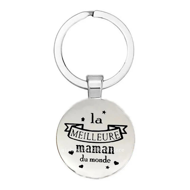 Mother'S Keychain Round Keyring Jewelry Factory Price For Mother Mother'S Day Gift