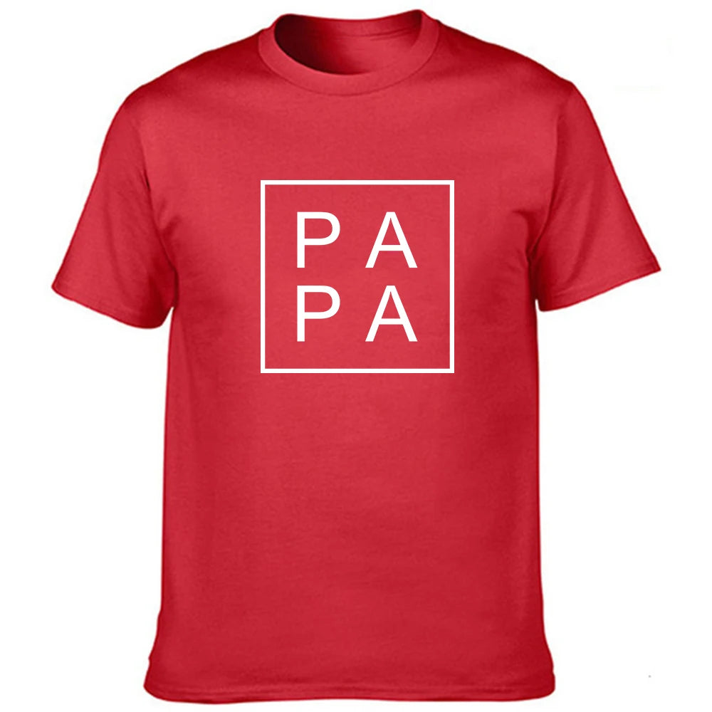 PAPA Square Dad Life Men's Harajuku Casual T Shirts Best Daddy Father's Day Gift Fashion Short Sleeve T-shirt Round Neck Clothes