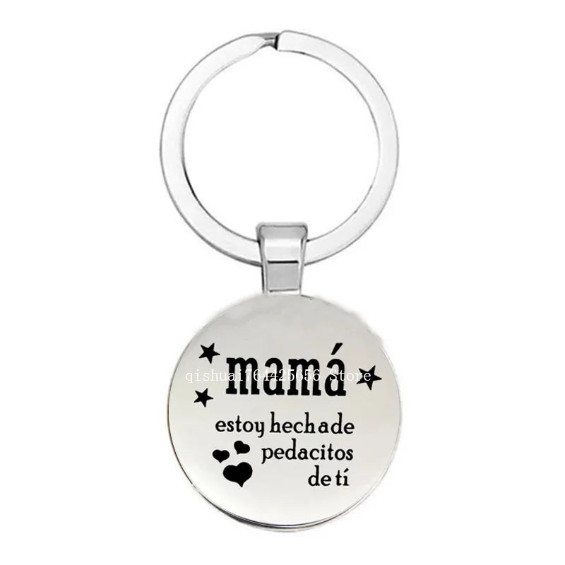 Mother'S Keychain Round Keyring Jewelry Factory Price For Mother Mother'S Day Gift